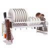 Dish Drying Rack 304 Stainless Steel Dish Rack Dish Drainer Drain Board Utensil Holder for Kitchen Counter (Color : Silver, Size : 45 * 27.5 * 15cm) view 1