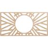Ekena Millwork 16"W x 8"H x 5 7/8"ID x 1/4"T Hoover Wood Fretwork Pierced Ceiling Medallion, Alder view 1