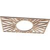 Ekena Millwork 16"W x 8"H x 5 7/8"ID x 1/4"T Hoover Wood Fretwork Pierced Ceiling Medallion, Alder view 2