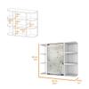 FM FURNITURE 24" W Valdez Engineered Wood Medicine Cabinet with Mirror in White view 2