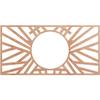 Ekena Millwork 38"W x 19"H x 14 1/4"ID x 3/8"T Hoover Wood Fretwork Pierced Ceiling Medallion, Cherry view 1
