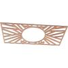 Ekena Millwork 38"W x 19"H x 14 1/4"ID x 3/8"T Hoover Wood Fretwork Pierced Ceiling Medallion, Cherry view 2