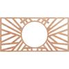 Ekena Millwork 24"W x 12"H x 8 7/8"ID x 3/8"T Hoover Wood Fretwork Pierced Ceiling Medallion, Cherry view 1