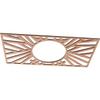 Ekena Millwork 24"W x 12"H x 8 7/8"ID x 3/8"T Hoover Wood Fretwork Pierced Ceiling Medallion, Cherry view 2
