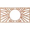 Ekena Millwork 24"W x 12"H x 8 7/8"ID x 3/8"T Hoover Wood Fretwork Pierced Ceiling Medallion, Cherry view 4