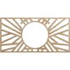 Ekena Millwork 22"W x 11"H x 8 1/8"ID x 3/8"T Hoover Wood Fretwork Pierced Ceiling Medallion, Red Oak view 1