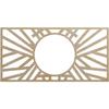 Ekena Millwork 16"W x 8"H x 5 7/8"ID x 1/4"T Hoover Wood Fretwork Pierced Ceiling Medallion, Birch view 1