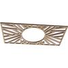 Ekena Millwork 16"W x 8"H x 5 7/8"ID x 1/4"T Hoover Wood Fretwork Pierced Ceiling Medallion, Birch view 2