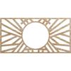 Ekena Millwork 22"W x 11"H x 8 1/8"ID x 1/4"T Hoover Wood Fretwork Pierced Ceiling Medallion, Red Oak view 1