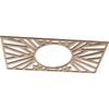 Ekena Millwork 22"W x 11"H x 8 1/8"ID x 1/4"T Hoover Wood Fretwork Pierced Ceiling Medallion, Red Oak view 2