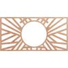 Ekena Millwork 20"W x 10"H x 7 3/8"ID x 3/8"T Hoover Wood Fretwork Pierced Ceiling Medallion, Cherry view 1