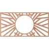 Ekena Millwork 20"W x 10"H x 7 3/8"ID x 3/8"T Hoover Wood Fretwork Pierced Ceiling Medallion, Cherry view 4