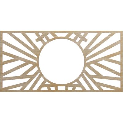 Ekena Millwork 20"W x 10"H x 7 3/8"ID x 3/8"T Hoover Wood Fretwork Pierced Ceiling Medallion, Birch