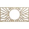 Ekena Millwork 20"W x 10"H x 7 3/8"ID x 3/8"T Hoover Wood Fretwork Pierced Ceiling Medallion, Birch view 1