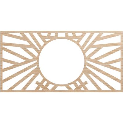 Ekena Millwork 36"W x 18"H x 13 3/8"ID x 3/8"T Hoover Wood Fretwork Pierced Ceiling Medallion, Alder