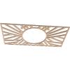 Ekena Millwork 36"W x 18"H x 13 3/8"ID x 3/8"T Hoover Wood Fretwork Pierced Ceiling Medallion, Alder view 2