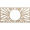 Ekena Millwork 26"W x 13"H x 9 5/8"ID x 3/8"T Hoover Wood Fretwork Pierced Ceiling Medallion, Red Oak view 1