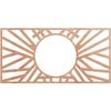 Ekena Millwork 38"W x 19"H x 14 1/4"ID x 1/4"T Hoover Wood Fretwork Pierced Ceiling Medallion, Cherry view 1