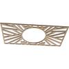 Ekena Millwork 24"W x 12"H x 8 7/8"ID x 1/4"T Hoover Wood Fretwork Pierced Ceiling Medallion, Hickory view 2