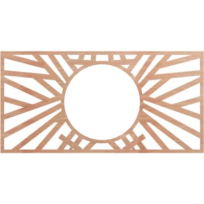 Ekena Millwork 36"W x 18"H x 13 3/8"ID x 1/4"T Hoover Wood Fretwork Pierced Ceiling Medallion, Cherry