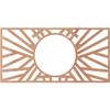 Ekena Millwork 36"W x 18"H x 13 3/8"ID x 1/4"T Hoover Wood Fretwork Pierced Ceiling Medallion, Cherry view 4