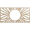 Ekena Millwork 34"W x 17"H x 12 5/8"ID x 3/8"T Hoover Wood Fretwork Pierced Ceiling Medallion, Red Oak view 1