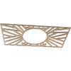 Ekena Millwork 34"W x 17"H x 12 5/8"ID x 3/8"T Hoover Wood Fretwork Pierced Ceiling Medallion, Red Oak view 2