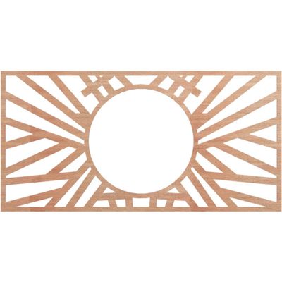 Ekena Millwork 40"W x 20"H x 14 3/4"ID x 1/4"T Hoover Wood Fretwork Pierced Ceiling Medallion, Cherry