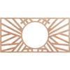 Ekena Millwork 40"W x 20"H x 14 3/4"ID x 1/4"T Hoover Wood Fretwork Pierced Ceiling Medallion, Cherry view 1