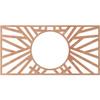Ekena Millwork 40"W x 20"H x 14 3/4"ID x 1/4"T Hoover Wood Fretwork Pierced Ceiling Medallion, Cherry view 4