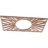 Ekena Millwork 16"W x 8"H x 5 7/8"ID x 3/8"T Hoover Wood Fretwork Pierced Ceiling Medallion, Cherry view 2