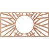 Ekena Millwork 16"W x 8"H x 5 7/8"ID x 3/8"T Hoover Wood Fretwork Pierced Ceiling Medallion, Cherry view 4