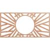 Ekena Millwork 20"W x 10"H x 7 3/8"ID x 1/4"T Hoover Wood Fretwork Pierced Ceiling Medallion, Cherry view 1