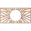 Ekena Millwork 20"W x 10"H x 7 3/8"ID x 1/4"T Hoover Wood Fretwork Pierced Ceiling Medallion, Cherry view 4