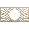 Ekena Millwork 34"W x 17"H x 12 5/8"ID x 1/4"T Hoover Wood Fretwork Pierced Ceiling Medallion, Birch view 1