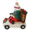 2" Limited Edition Kurt Adler Christmas Ornaments, Santa on Golf Cart Christmas Ornaments, Hand Blown Glass Christmas Ornaments for Christmas Decorations and Holiday Gifts, Made in Poland view 2