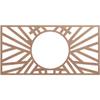 Ekena Millwork 18"W x 9"H x 6 5/8"ID x 3/8"T Hoover Wood Fretwork Pierced Ceiling Medallion, Wood (Paint Grade) view 1
