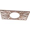 Ekena Millwork 18"W x 9"H x 6 5/8"ID x 3/8"T Hoover Wood Fretwork Pierced Ceiling Medallion, Wood (Paint Grade) view 2