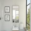 FM FURNITURE Modesto Medicine Cabinet, with an Open Shelf and A Mirrored Cabinet with Two Interior Shelves, Light Gray Color. for Bathroom view 2