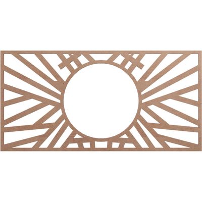 Ekena Millwork 22"W x 11"H x 8 1/8"ID x 3/8"T Hoover Wood Fretwork Pierced Ceiling Medallion, Wood (Paint Grade)