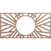 Ekena Millwork 22"W x 11"H x 8 1/8"ID x 3/8"T Hoover Wood Fretwork Pierced Ceiling Medallion, Wood (Paint Grade) view 1