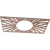 Ekena Millwork 22"W x 11"H x 8 1/8"ID x 3/8"T Hoover Wood Fretwork Pierced Ceiling Medallion, Wood (Paint Grade) view 2