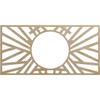 Ekena Millwork 24"W x 12"H x 8 7/8"ID x 3/8"T Hoover Wood Fretwork Pierced Ceiling Medallion, Hickory view 1