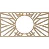 Ekena Millwork 24"W x 12"H x 8 7/8"ID x 3/8"T Hoover Wood Fretwork Pierced Ceiling Medallion, Hickory view 4