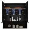 FM FURNITURE Ozark 24" Mirrored Medicine Cabinet with Shelf & Closed Storage for Bathroom view 1