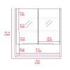 FM FURNITURE Ozark 24" Mirrored Medicine Cabinet with Shelf & Closed Storage for Bathroom view 3