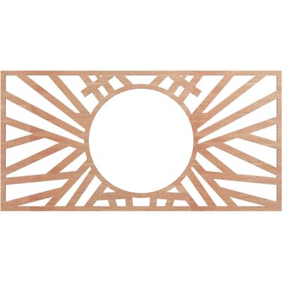Ekena Millwork 22"W x 11"H x 8 1/8"ID x 3/8"T Hoover Wood Fretwork Pierced Ceiling Medallion, Cherry