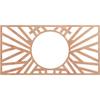 Ekena Millwork 22"W x 11"H x 8 1/8"ID x 3/8"T Hoover Wood Fretwork Pierced Ceiling Medallion, Cherry view 1