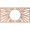 Ekena Millwork 22"W x 11"H x 8 1/8"ID x 3/8"T Hoover Wood Fretwork Pierced Ceiling Medallion, Cherry view 4