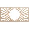 Ekena Millwork 18"W x 9"H x 6 5/8"ID x 3/8"T Hoover Wood Fretwork Pierced Ceiling Medallion, Alder view 1
